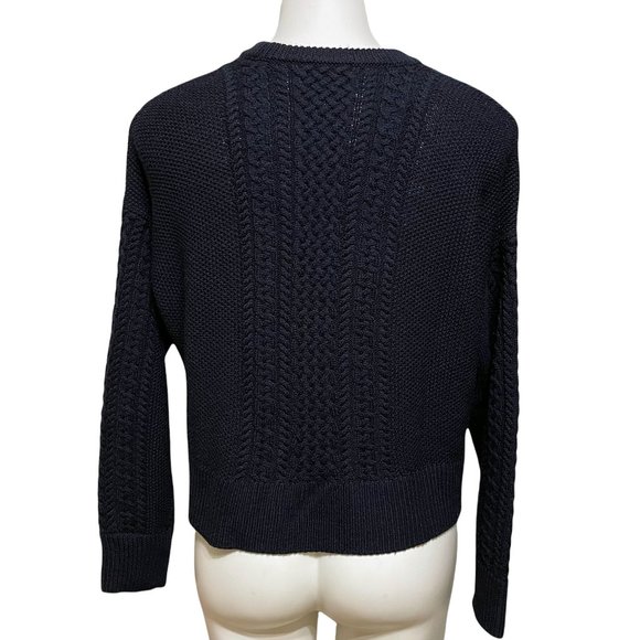 ATM Anthony Thomas Melillo XS Crewneck Wool Cable Knit Sweater - Picture 4 of 7